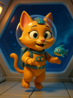 Space Cats — 3D/Pixar Astronaut Kittens [Flux, Illu, Qwen, Z-Image]